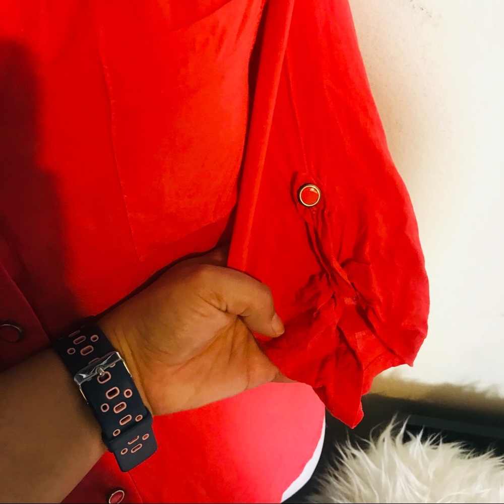 Needle & thread coral Button down blouse - Picture 2 of 5